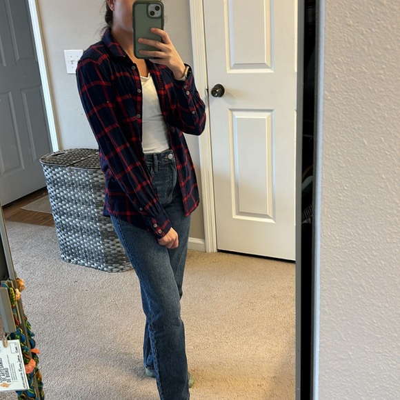 JCrew factory blue and red flannel - Picture 3 of 4